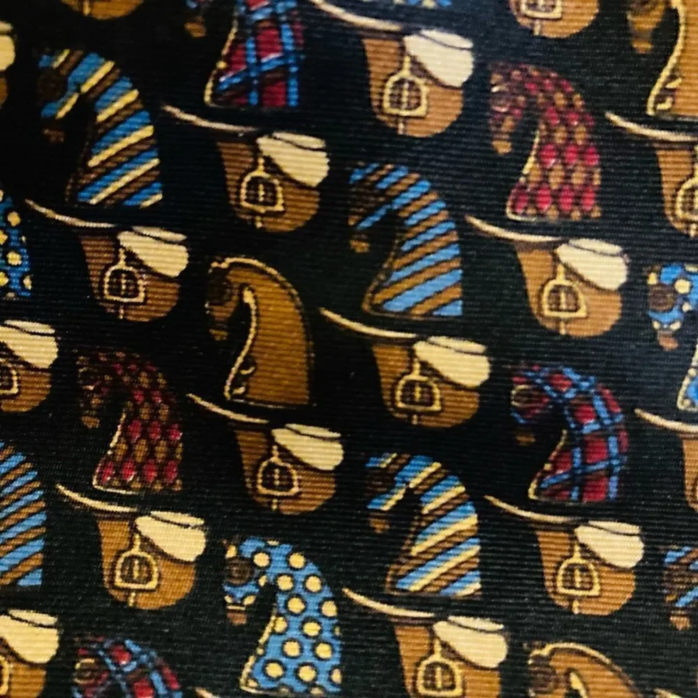Men’s Guy Laroche Paris Designer Monsieur Tie Horses Necktie
